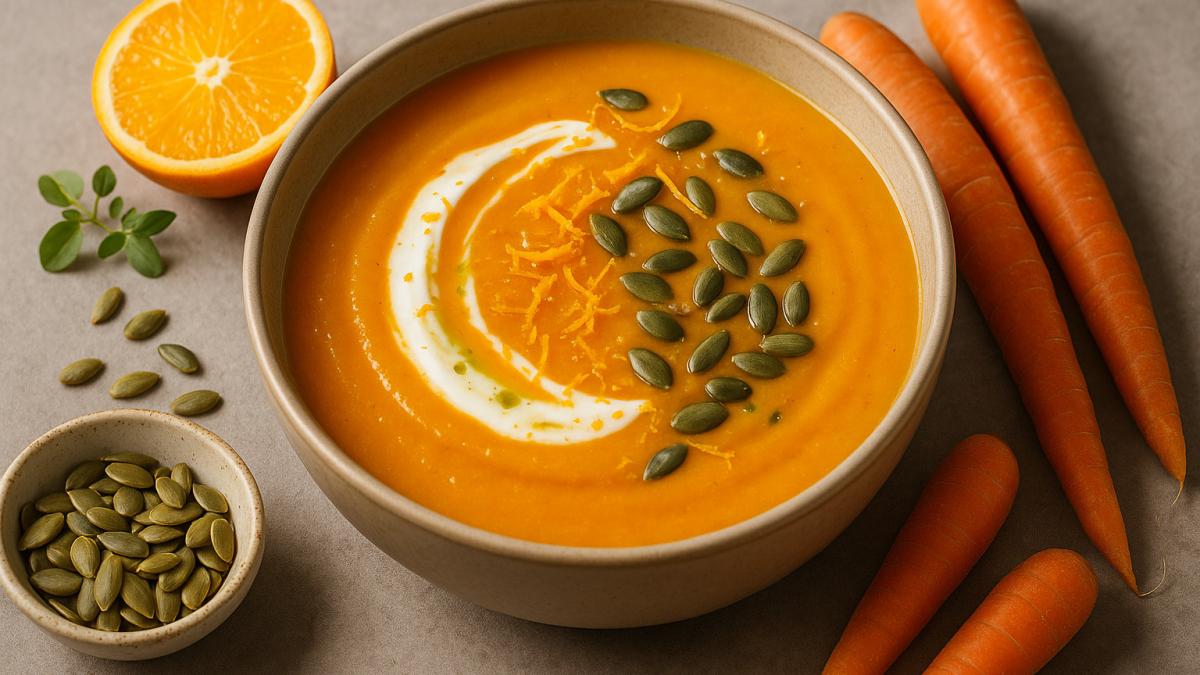 Суп-пюре из моркови и апельсина