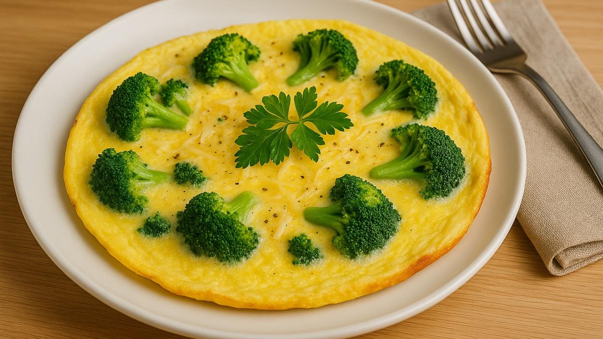 Яичный омлет с брокколи