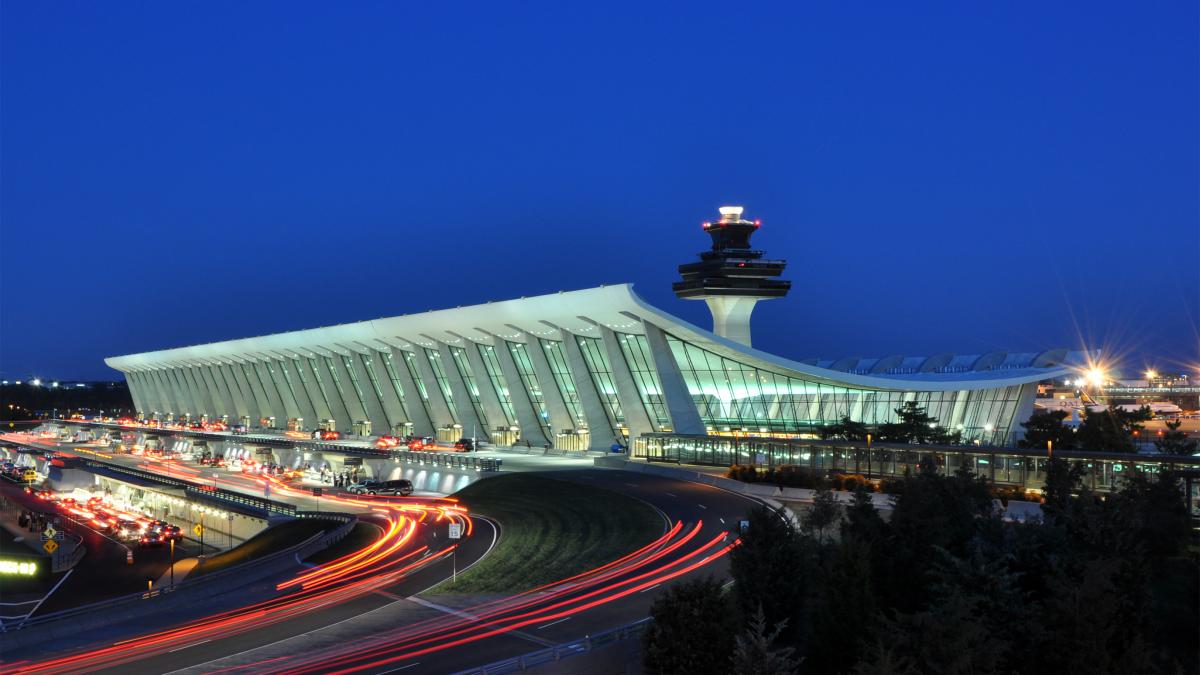 Washington Dulles International Airport at Dusk