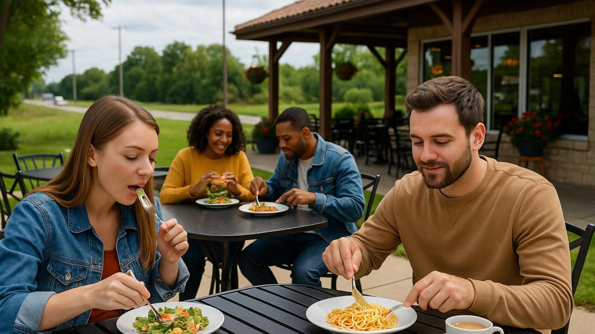 Уютное пригородное кафе