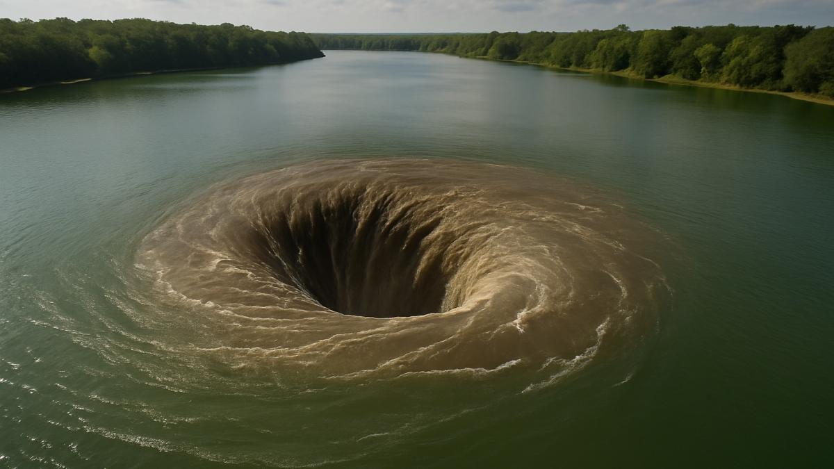 водоворот в озере водоворот в озере