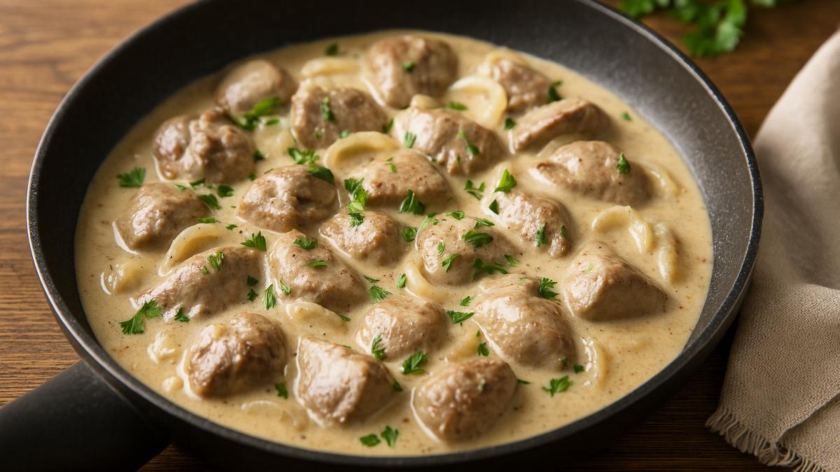 Куриная печень в сметане Куриная печень в сметане