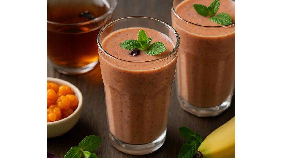 Смузи из морошки и ферментированного иван-чая