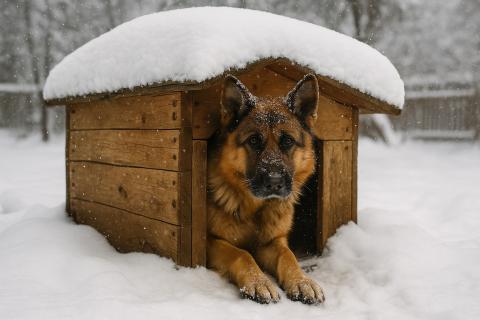 Собачью будку стоит оборудовать пенопластом и сеном — ветеринар Цыпленков