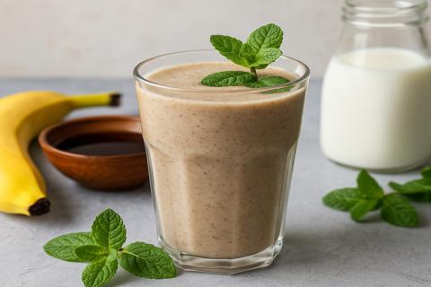 Диетологи рекомендуют коктейль с чагой, мятой и бананом для восстановления летом