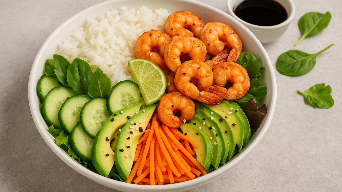 Боул с креветками и рисом Боул с креветками и рисом