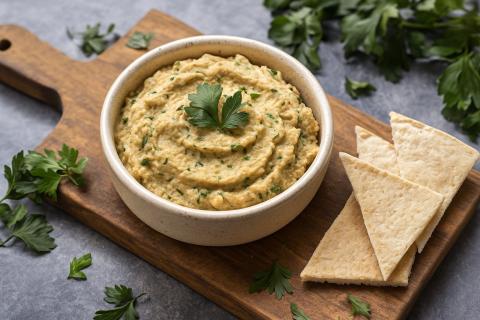 Диетолог: паштет из нута с зеленью помогает заменить мясные закуски без потери питательности
