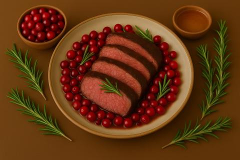 Кулинары рассказали, как приготовить оленину в клюквенном маринаде