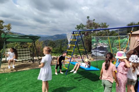 Детская площадка на курорте Роза Хутор