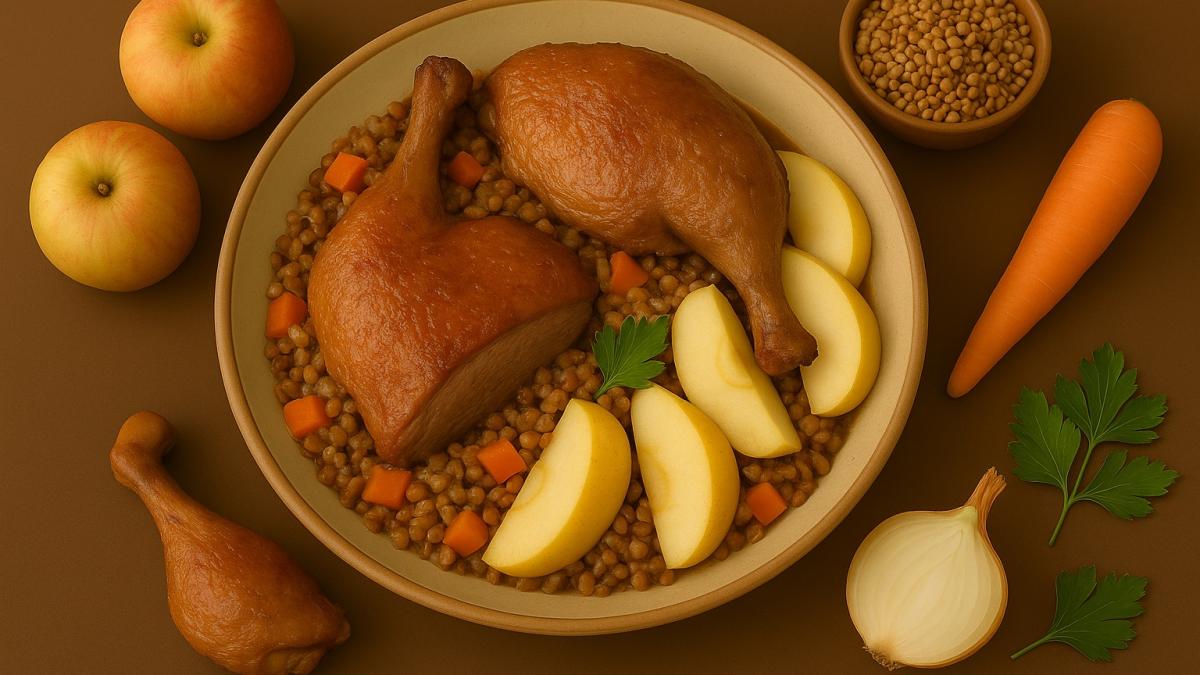 Гречка с уткой и яблоками Гречка с уткой и яблоками