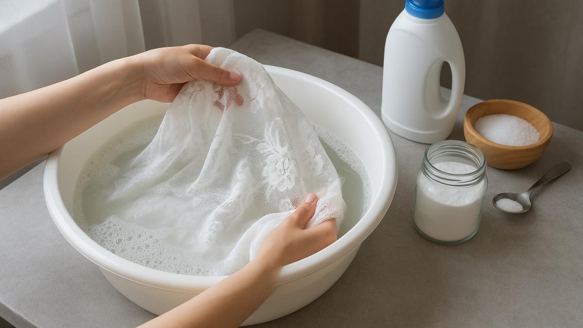 Стирка тюля