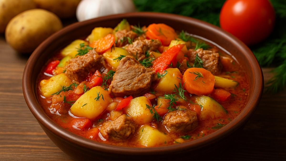 Рагу из свинины с овощами и зеленью Рагу из свинины с овощами и зеленью