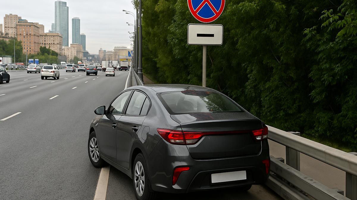 Остановка под знаком запрета
