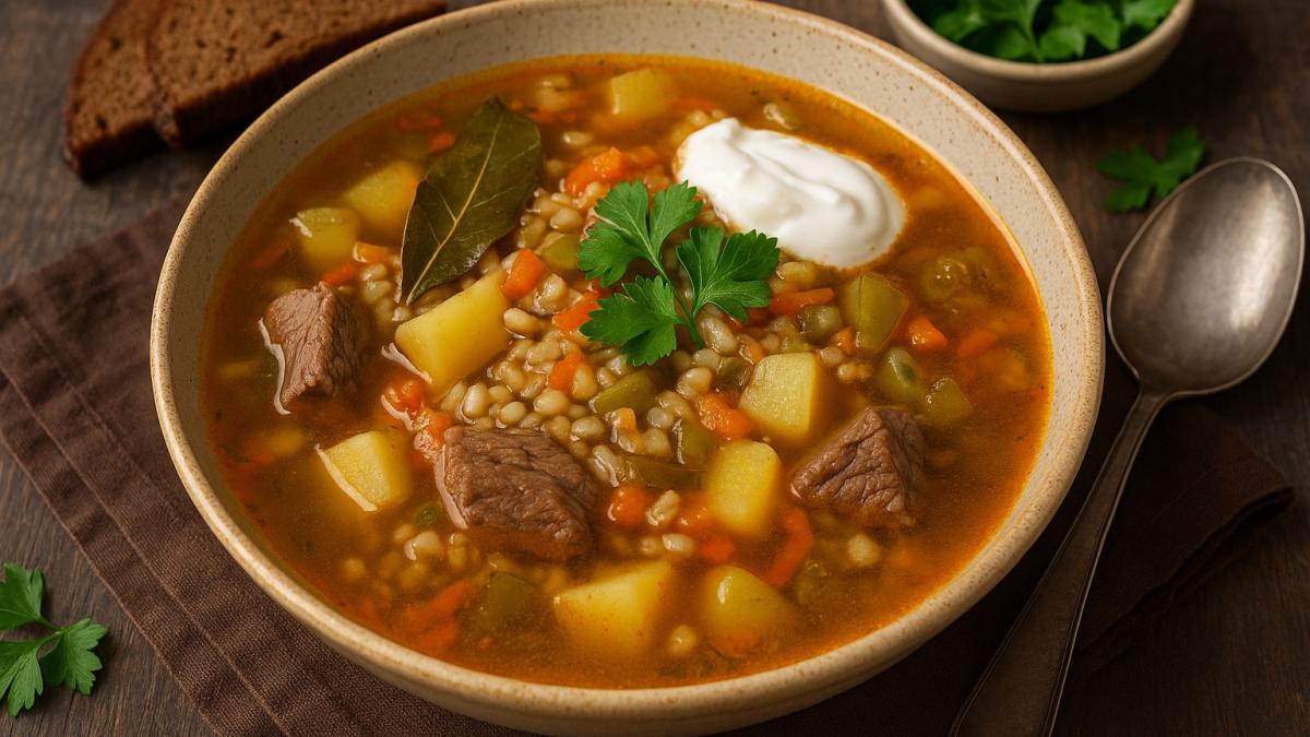 Рассольник на говяжьем бульоне Рассольник на говяжьем бульоне