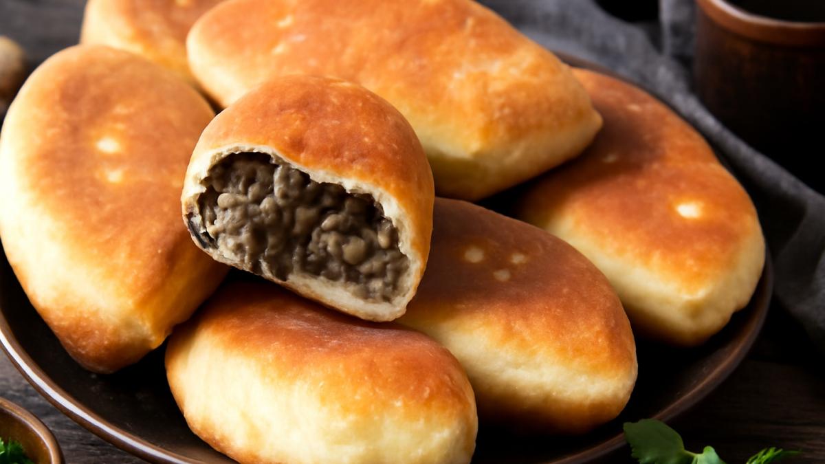 Пирожки с начинкой из печени и грибов Пирожки с начинкой из печени и грибов
