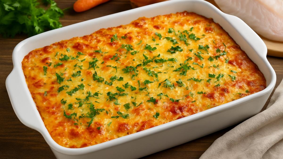 Рыбная запеканка с ячменной крупой