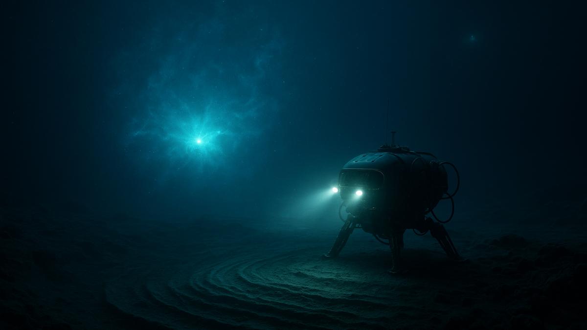 Вспышка света под водой