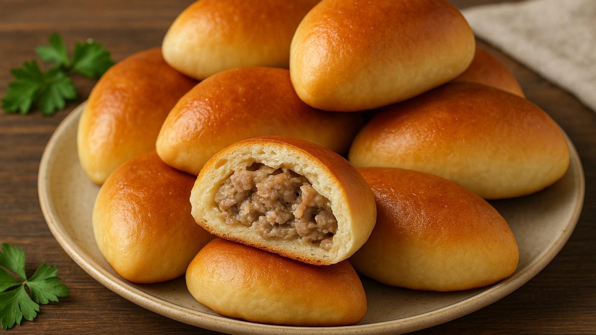 Пирожки с мясом и луком