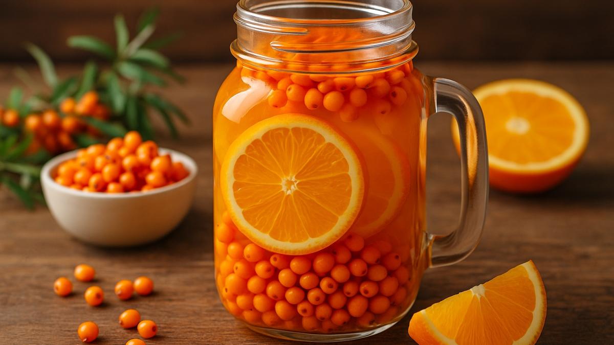 Компот из облепихи и апельсина Компот из облепихи и апельсина