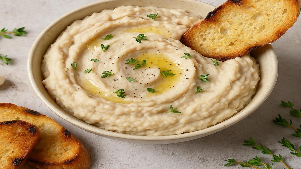 Фасолевая паста с чабрецом и чесноком Фасолевая паста с чабрецом и чесноком