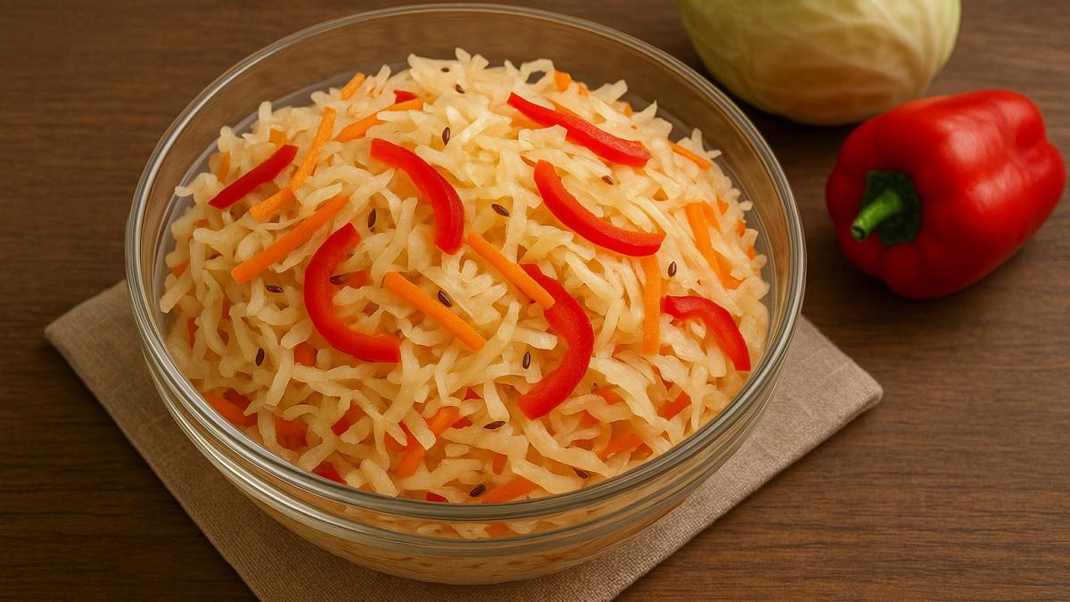 Квашеная капуста с болгарским перцем