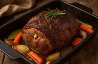 Как сделать свиной окорок сочным внутри и румяным снаружи — хитрость от кулинаров