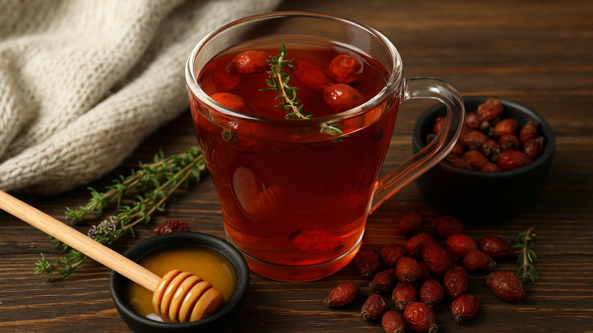 Чай из шиповника и чабреца Чай из шиповника и чабреца