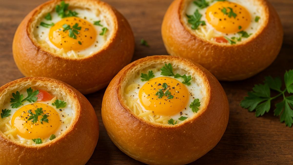 Яичница в булочке Яичница в булочке