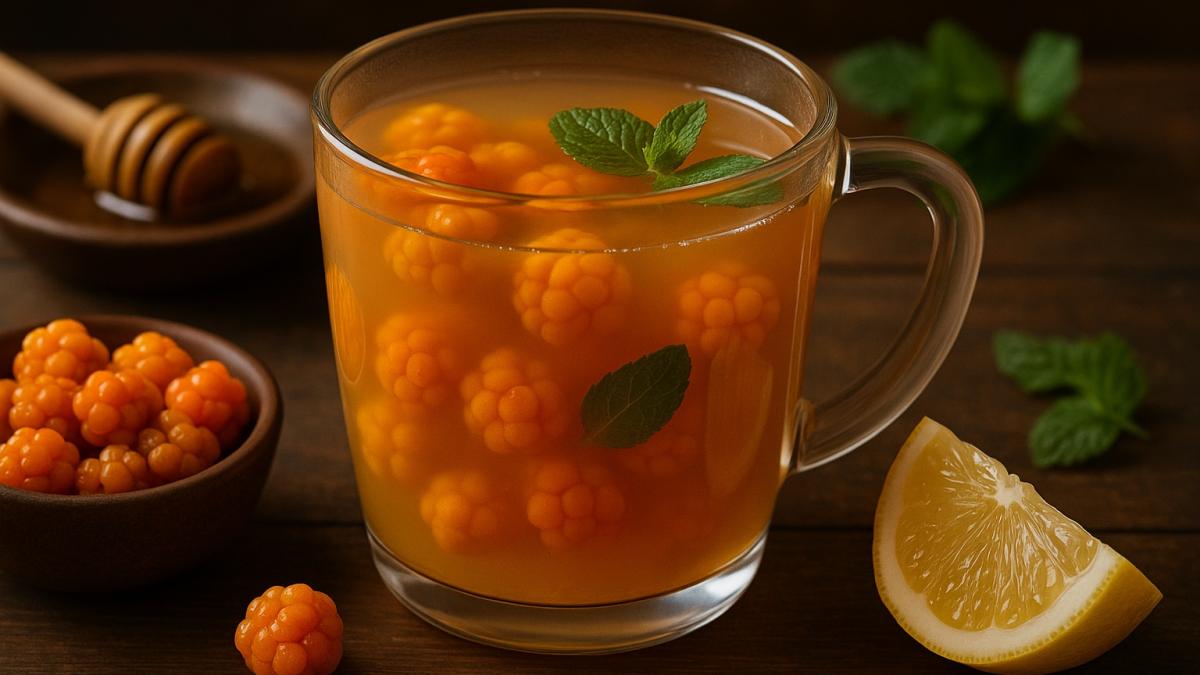 Напиток из морошки и мёда Напиток из морошки и мёда