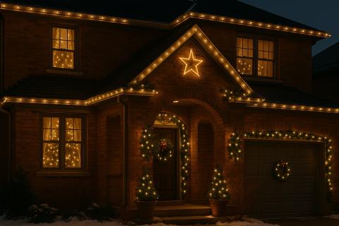 Новогоднее оформление сада создаёт атмосферу уюта — Огород