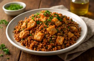 Гречка по-купечески: всего четыре ингредиента, одна сковорода и сытость на весь день