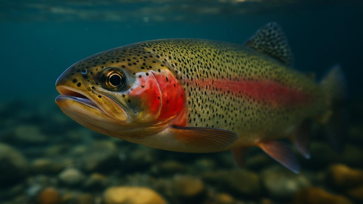 Радужная форель крупным планом