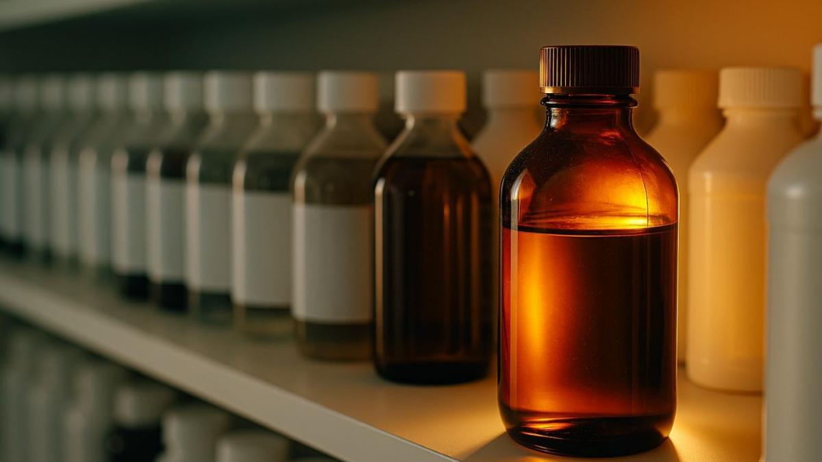 Коричневые аптечные флаконы