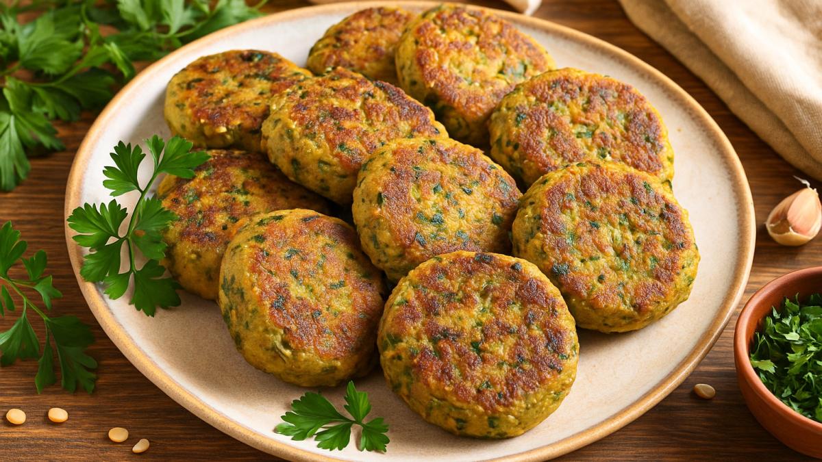 Гороховые котлеты с чесноком и зеленью Гороховые котлеты с чесноком и зеленью