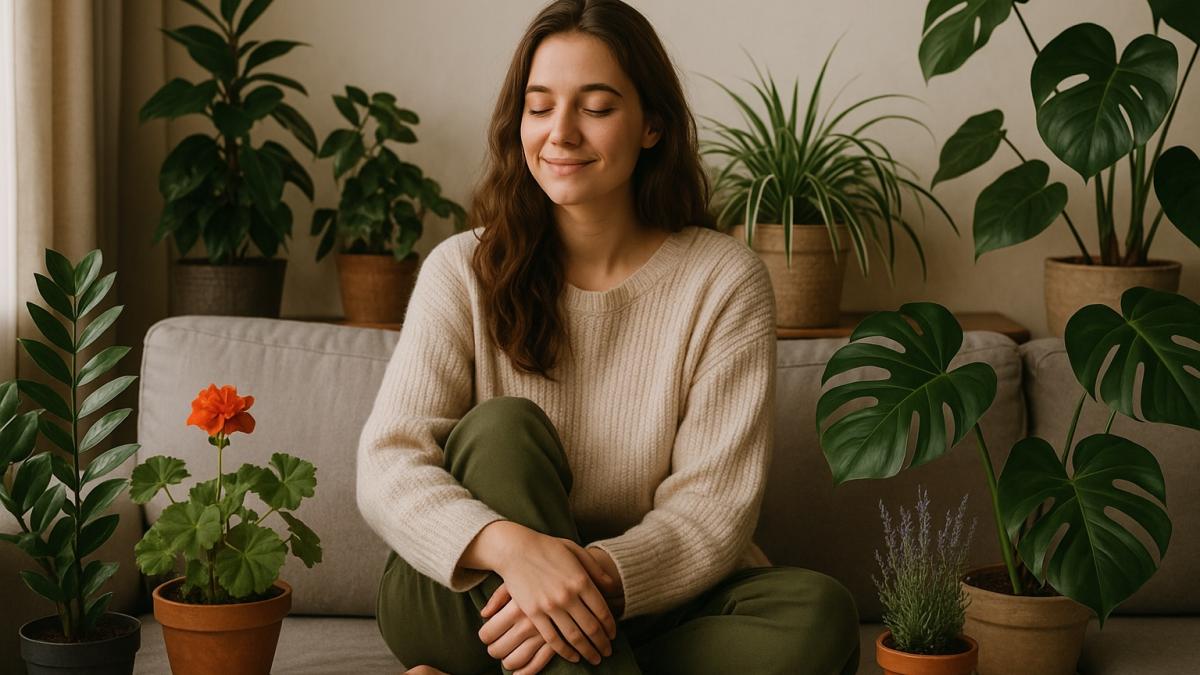 Уютный уголок с растениями Уютный уголок с растениями