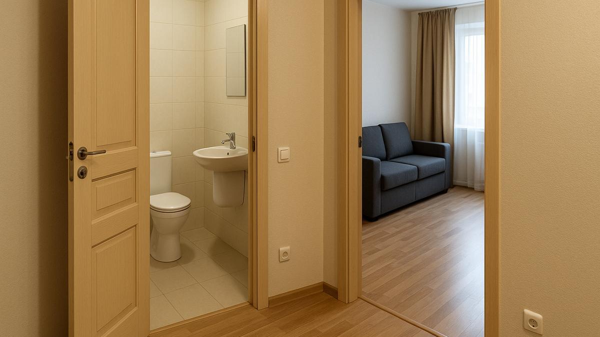 Санузел и коридор