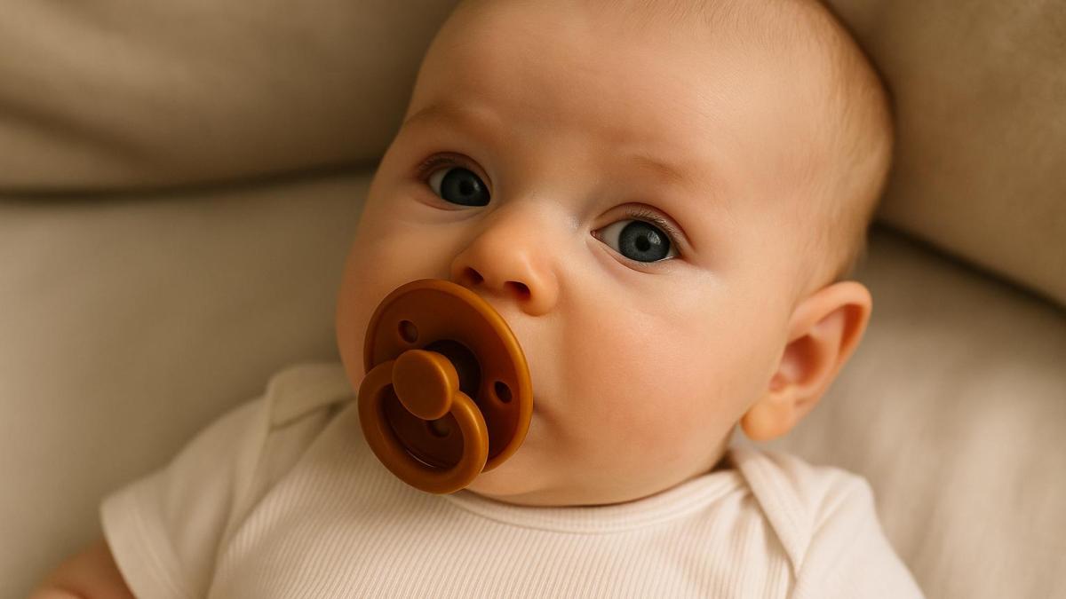 Младенец с пустышкой