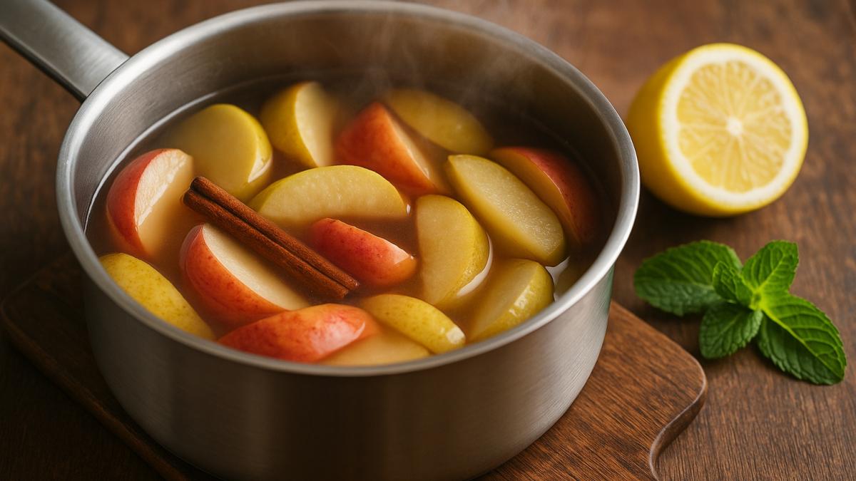 Компот из яблок и груш без сахара