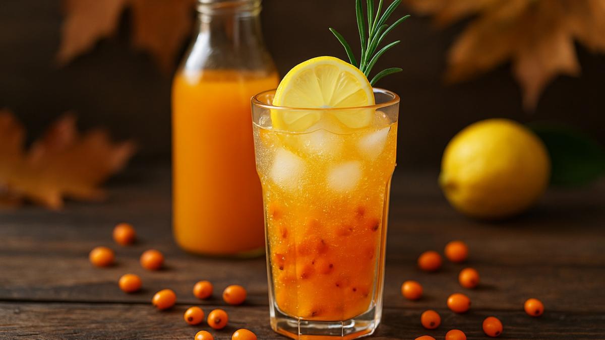 Газировка с облепихой и лимоном Газировка с облепихой и лимоном