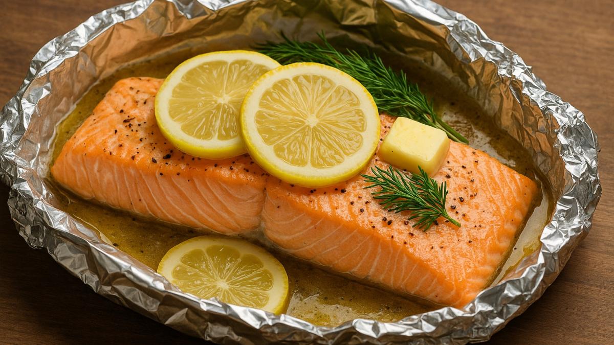 Лосось, запечённый с лимоном Лосось, запечённый с лимоном