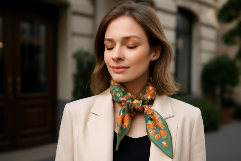 Женщина в шейном платочке