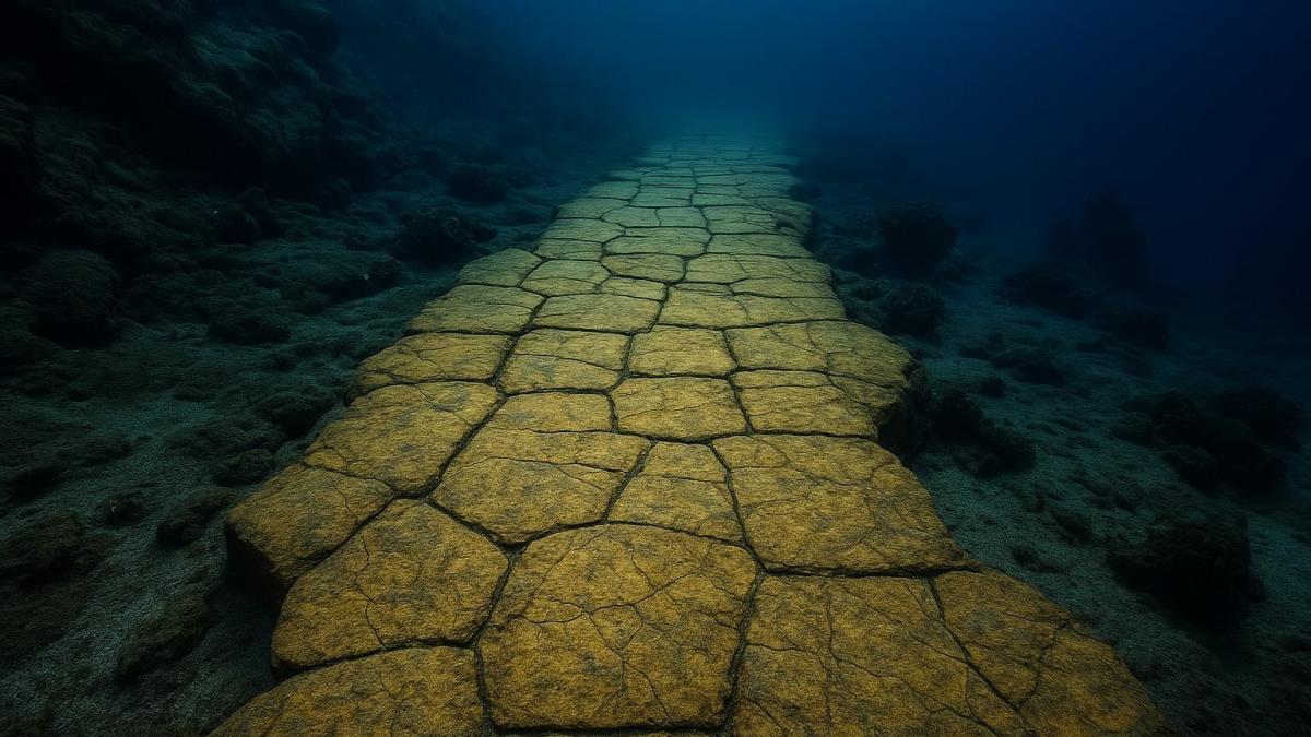 Дорога из жёлтого кирпича под водой