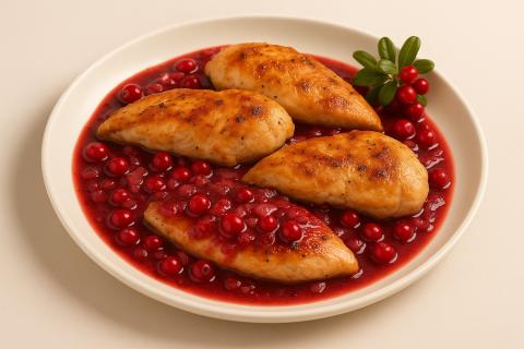 Повар: брусника придаёт курице кисло-сладкий вкус и витаминную ценность