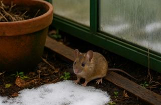 Мыши зимой повреждают кору яблонь под слоем снега — AgroXXI