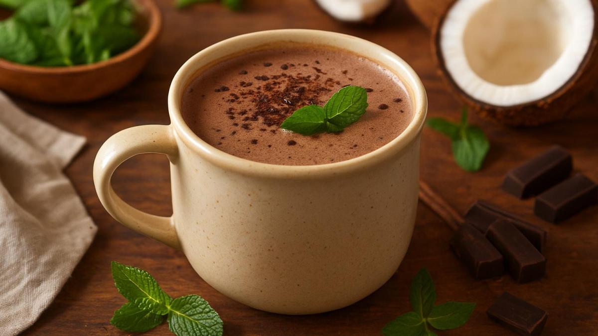 Мятное какао с кокосовым молоком