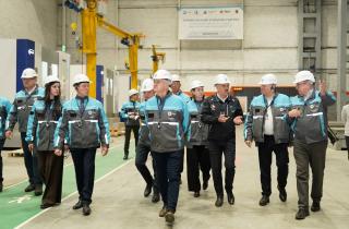 Глава Карелии открыл новый участок на заводе Петрозаводскмаш