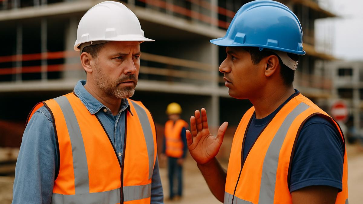 Мигранты на стройке