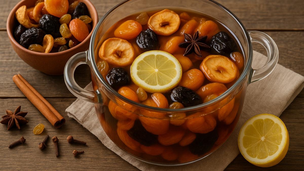 Компот из сухофруктов с пряностями