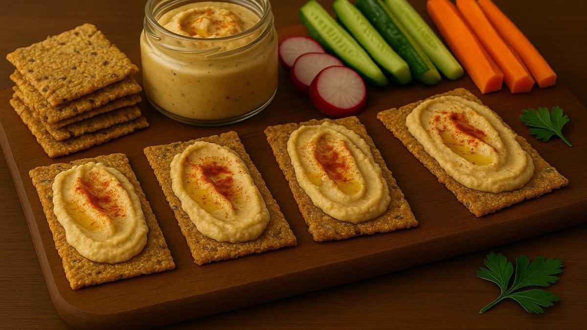 Хрустящие хлебцы с хумусом Хрустящие хлебцы с хумусом