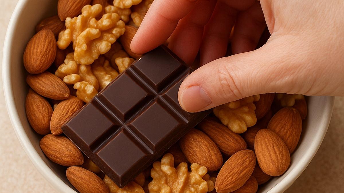 Шоколад и орехи